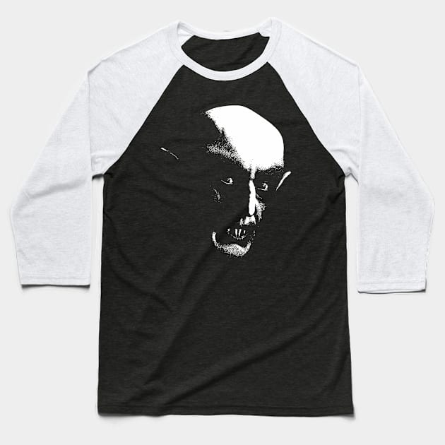 Nosferatu Baseball T-Shirt by childofthecorn